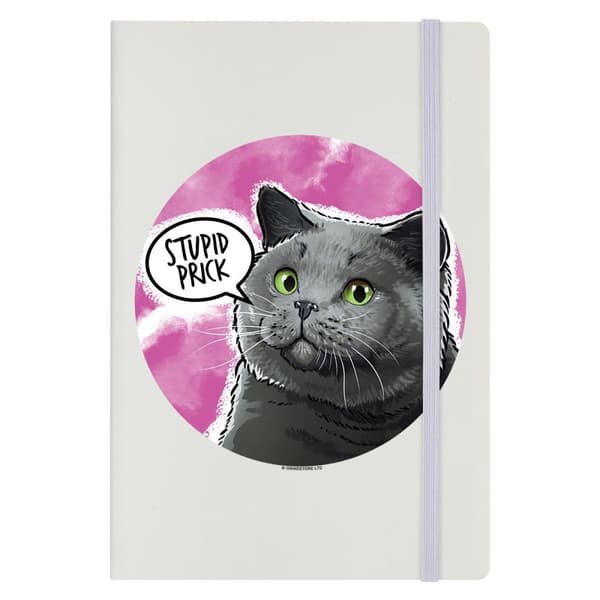 Cute But Abusive Stupid Prick Hard Cover A5 Notebook Cream One Size