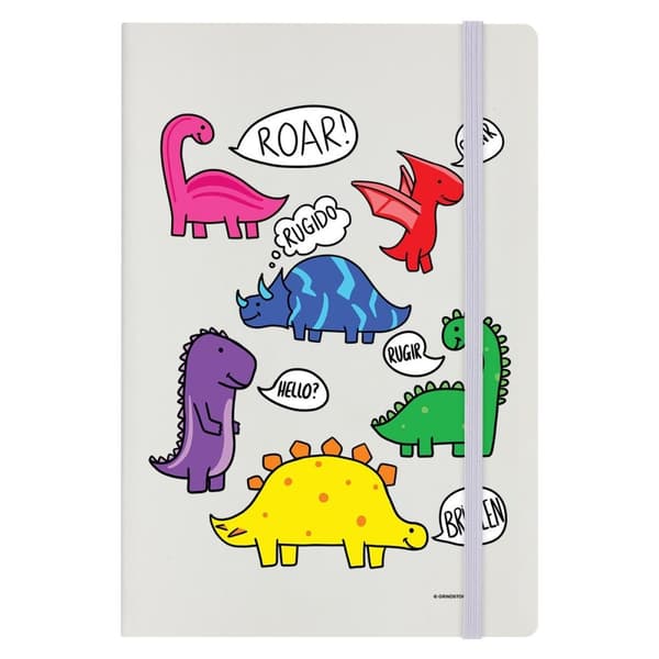 Grindstore Dinosaur Roar Hard Cover A5 Notebook Multicoloured One Size