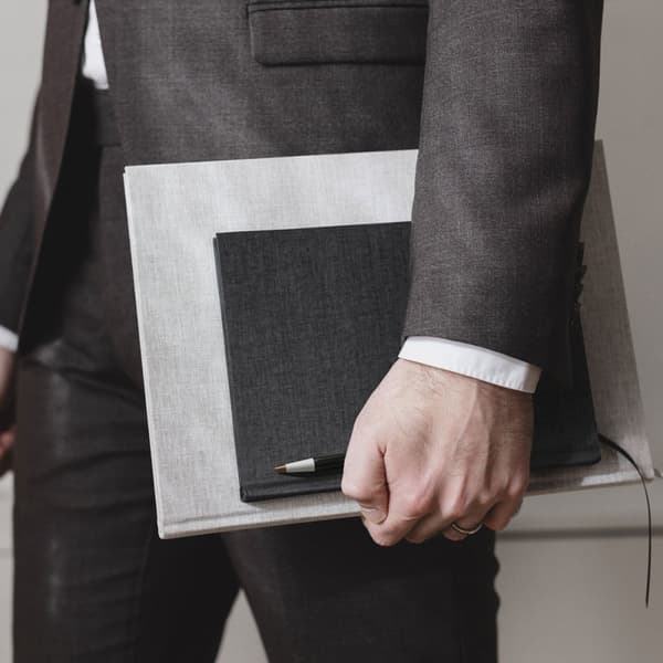 Notatbok A5 Slim Linjert Gjennomsiktig Svart Paperstyle