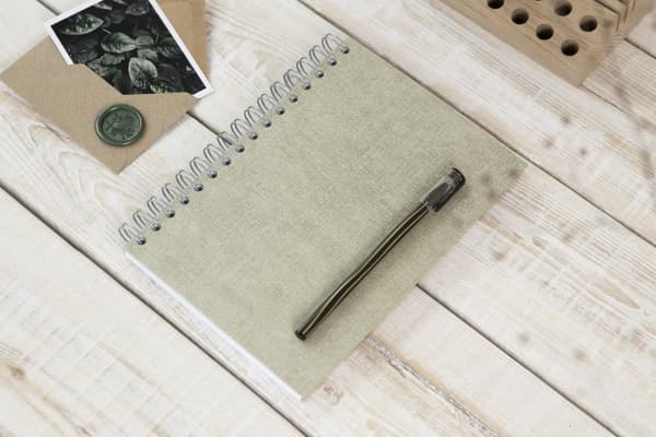 Notatbok A5 Linjert Linen 90 Sider Bigso Box of Sweden