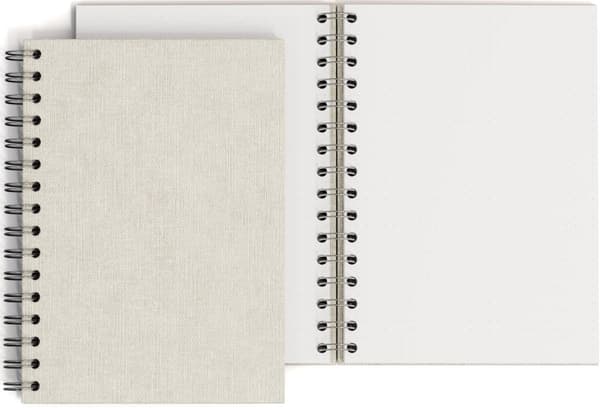 Notatbok A5 Prikket Linen 90 Sider Bigso Box of Sweden