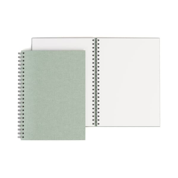 Anteckningsbok A4 Olinjerad Soft Teal 90 Blad Bigso Box of Sweden