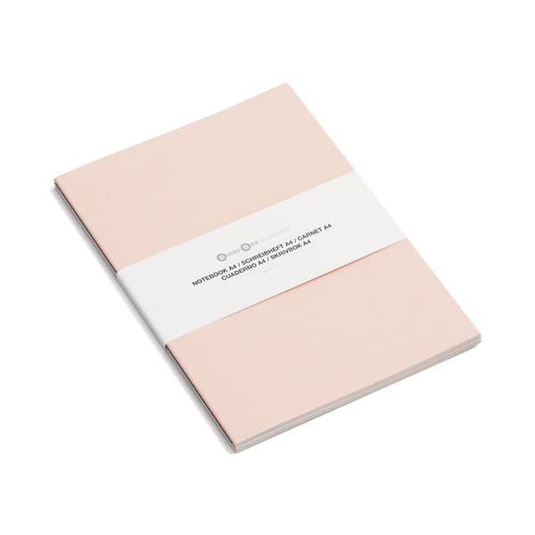 Notatblokk A4 Linjert 2-pakning Dusty Pink Bigso Box of Sweden