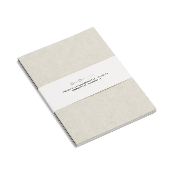 Notatblokk A4 Linjert 2-pakning Linen Bigso Box of Sweden