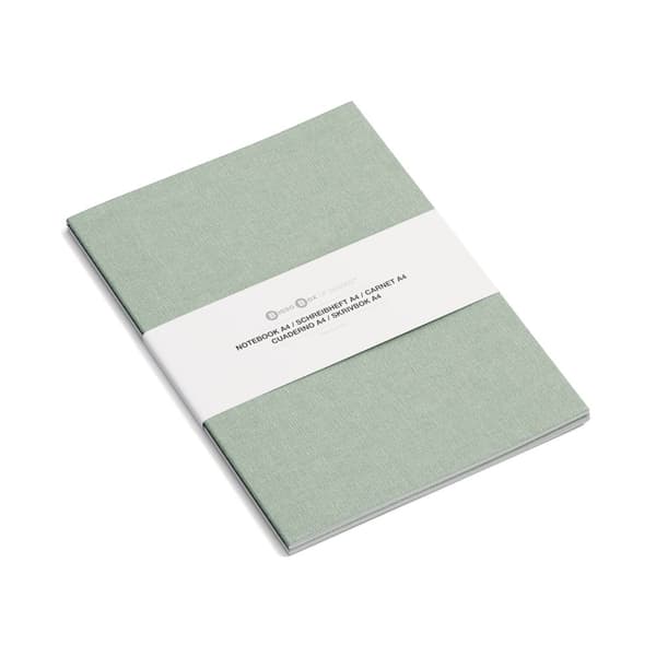 Notatblokk A4 Linjert 2-pakning Soft Teal Bigso Box of Sweden