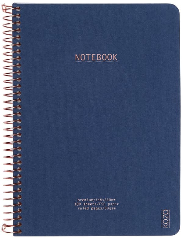 Notatbok A5 Premium Navy KOZO