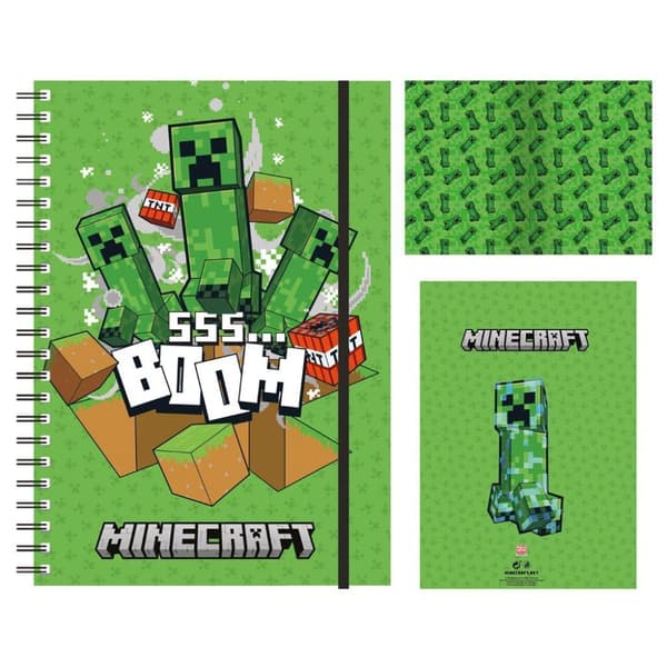 Minecraft A5 trådbunden notesbog Multicoloured One Size