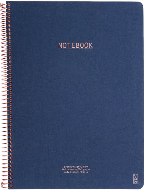 Notatbok A4 Premium Navy KOZO