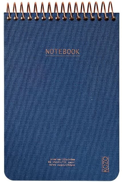 Anteckningsblock A6 Premium Navy KOZO