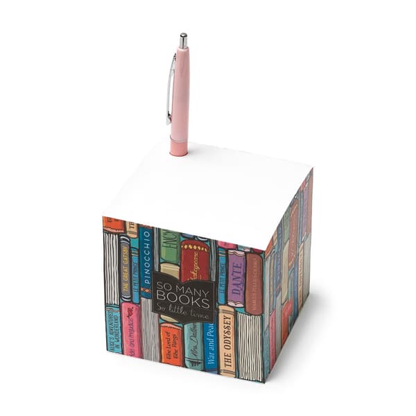 Notisblock Böcker Med Hål För Penna 9x9 cm Happy Memo