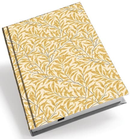 Notatbok Hardcover A6 William Morris Modern Willow Bough Gul Linjert