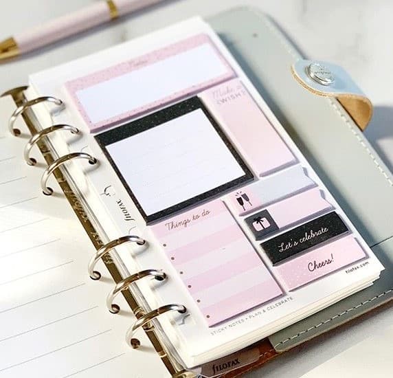 Notisblock med indexflikar & klisterblock Confetti 200-pack Filofax