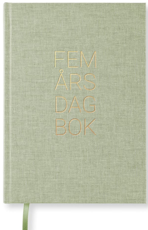 5-Års Dagbok A5 Green Leaf Paperstyle