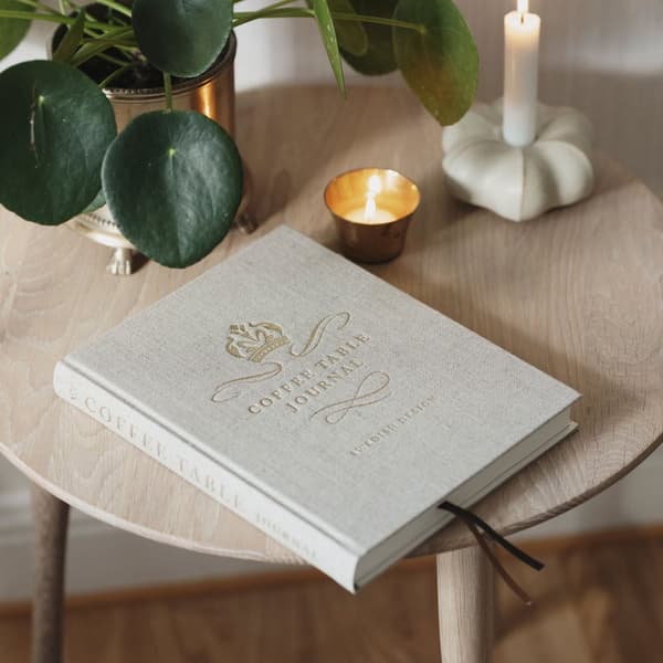 Coffe Table Journal Royal 25,5 x 20 cm Rough Linen 256 sidor Paperstyle