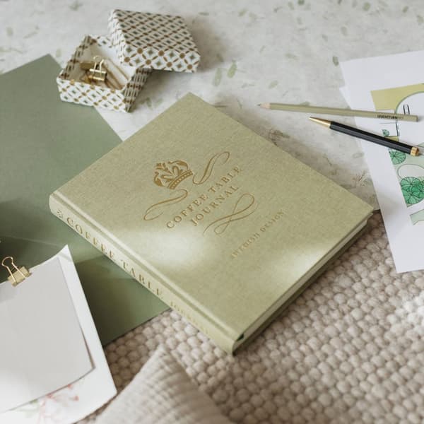 Coffe Table Journal Royal 25,5 x 20 cm Green Leaf 256 sidor Paperstyle