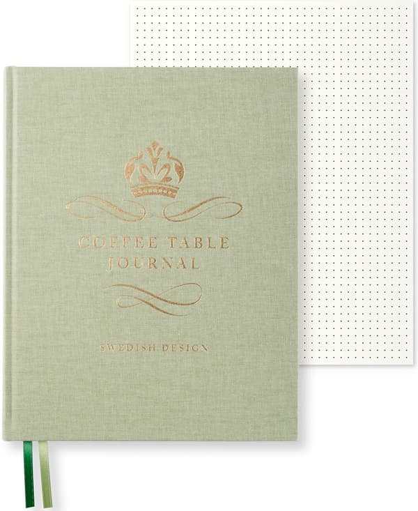 Coffe Table Journal Royal 25,5 x 20 cm Green Leaf 256 sider Paperstyle