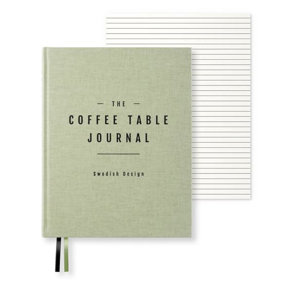 Coffe Table Journal Clean 25,5 x 20 cm Green Leaf 256 sider Paperstyle