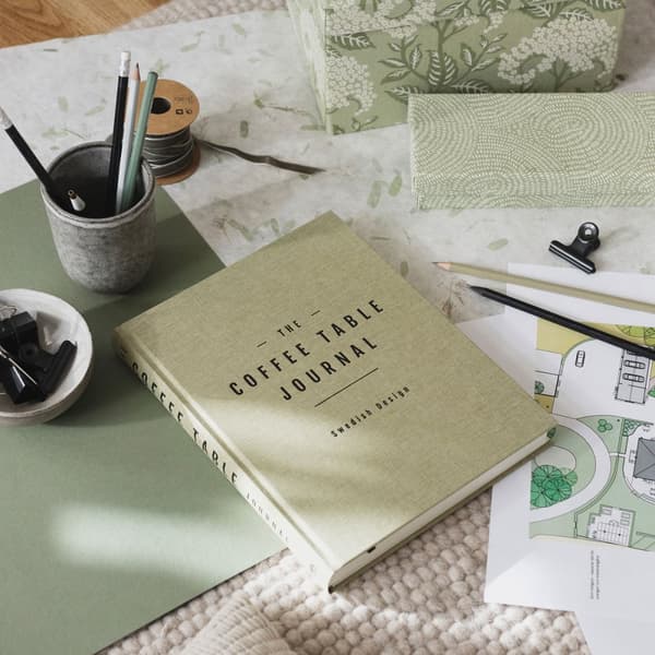 Coffe Table Journal Clean 25,5 x 20 cm Green Leaf 256 sider Paperstyle