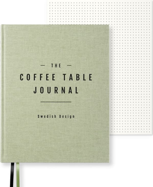 Coffe Table Journal Clean 25,5 x 20 cm Green Leaf 256 sider Paperstyle