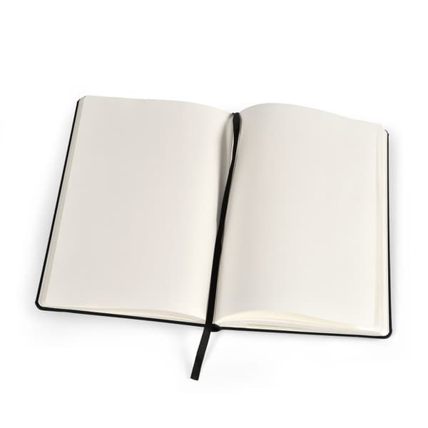 Anteckningsbok A5 Svart PU Olinjerad BNT Office