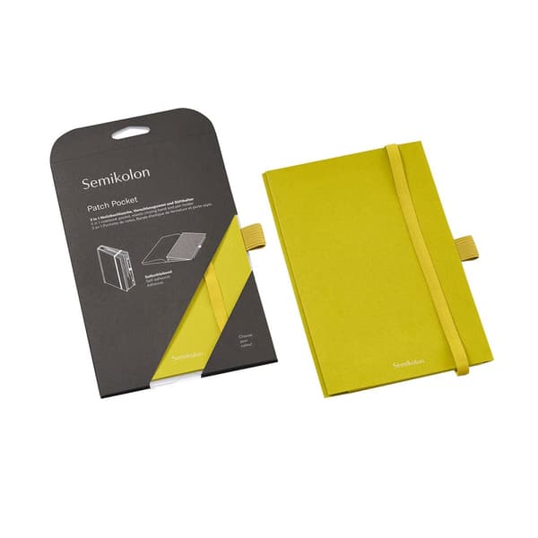 Oppbevaringslomme med elastisk bånd og pennholder - Patch Pocket Matcha Semikolon