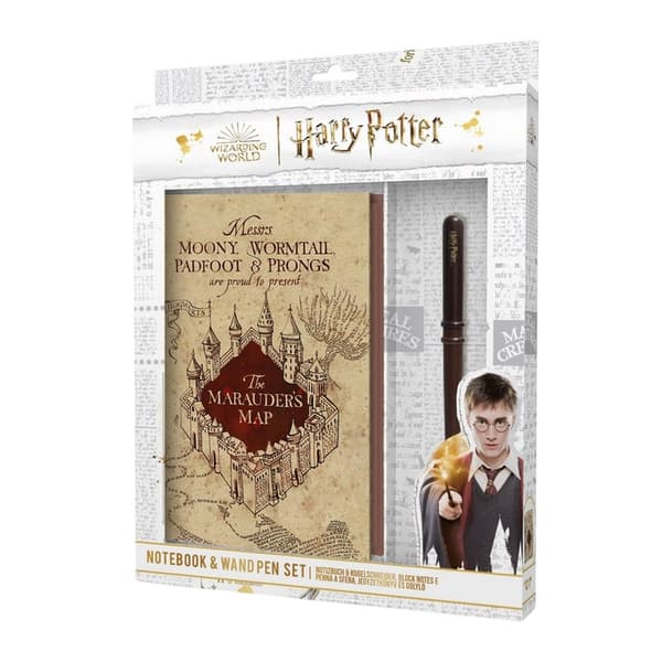 Harry Potter Wand A5 notesbog og pennesæt