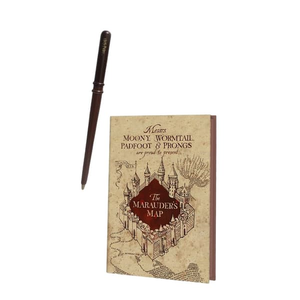 Harry Potter Wand A5 notesbog og pennesæt Brown One Size