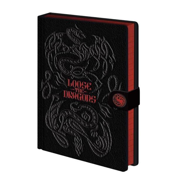 House Of The Dragon Loose The Dragons A5 Notebook Black/Red 21cm x 15cm x 2.8cm