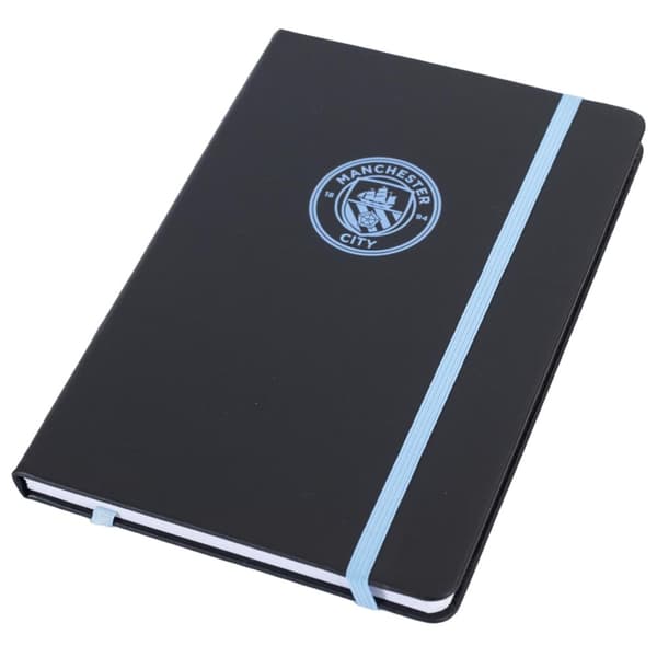 Manchester City FC Classic Crest Notebook Black/Sky Blue One Size