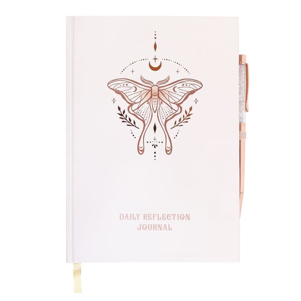 Something Different Daily Reflection Luna Moth Journal Pale Pink One Size
