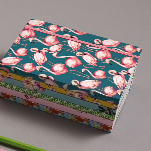 Anteckningsbok A5 Pink Flamingo Cedon
