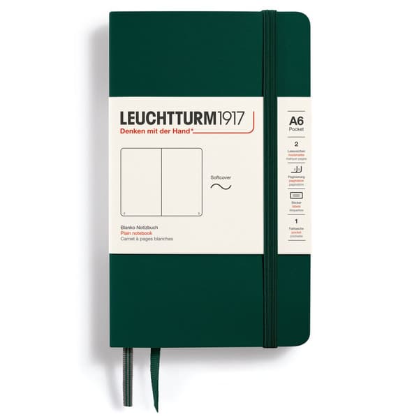 Anteckningsbok A6 Soft Olinjerad Forest Green Leuchtturm 1917