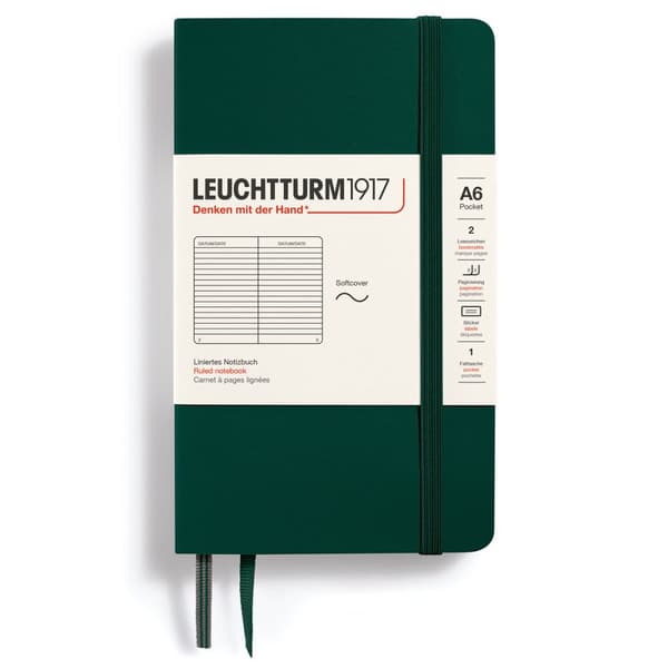 Anteckningsbok A6 Soft Linjerad Forest Green Leuchtturm 1917