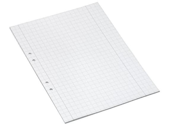 Lösblad A4 rutat 10x10mm hålat 500/fp