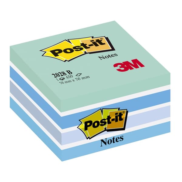 Notes POST-IT kub 76x76mm blå/vit