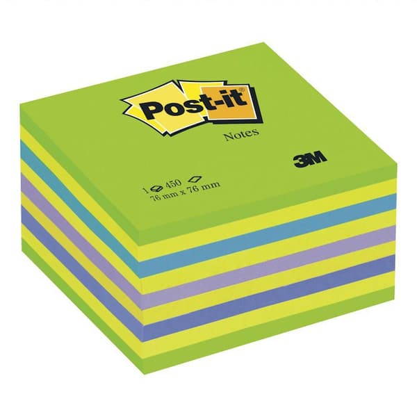 Notes POST-IT kub 2028NP 76x76 inten.grö