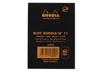 Ant.block RHODIA A7 80b linj svart 10st