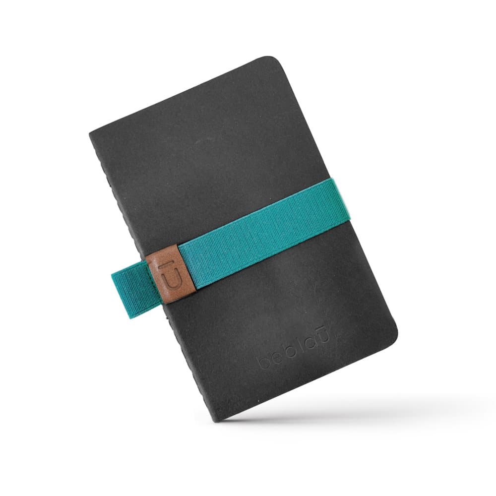 Beblau POCKET Turquoise - 3x Pack of Pocket Notebookswith elastic pen holder