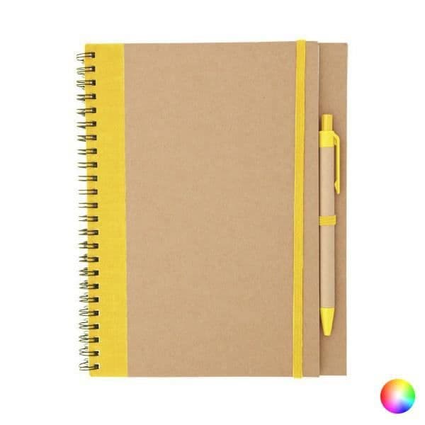 Spiral anteckningsbok med penna och elastisk stängning - Color School Notebook - Grön