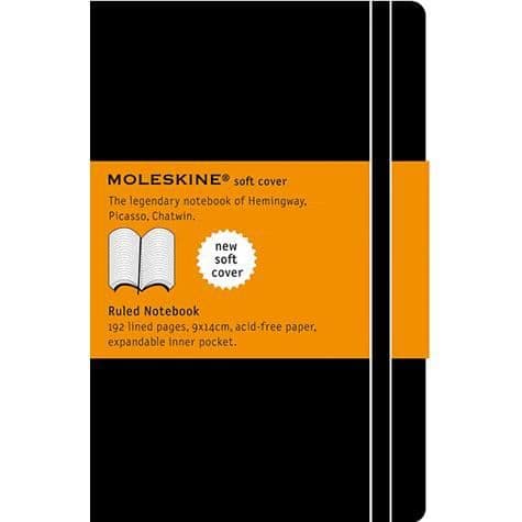 LINE NOTEBOOK FICKLOCK MJUK SVART