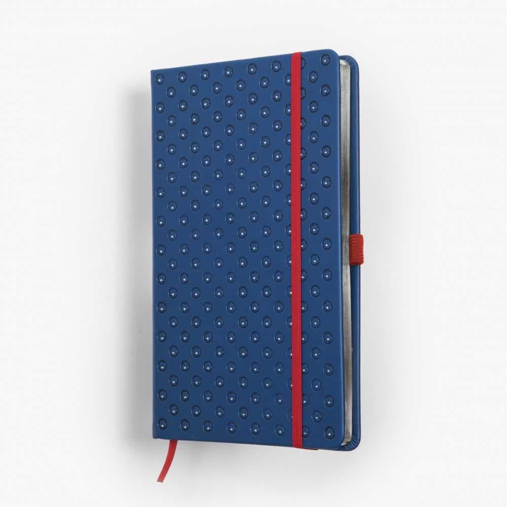 Anteckningsbok BLUE FLOWER - blå/silver djuppräglad skrivbok