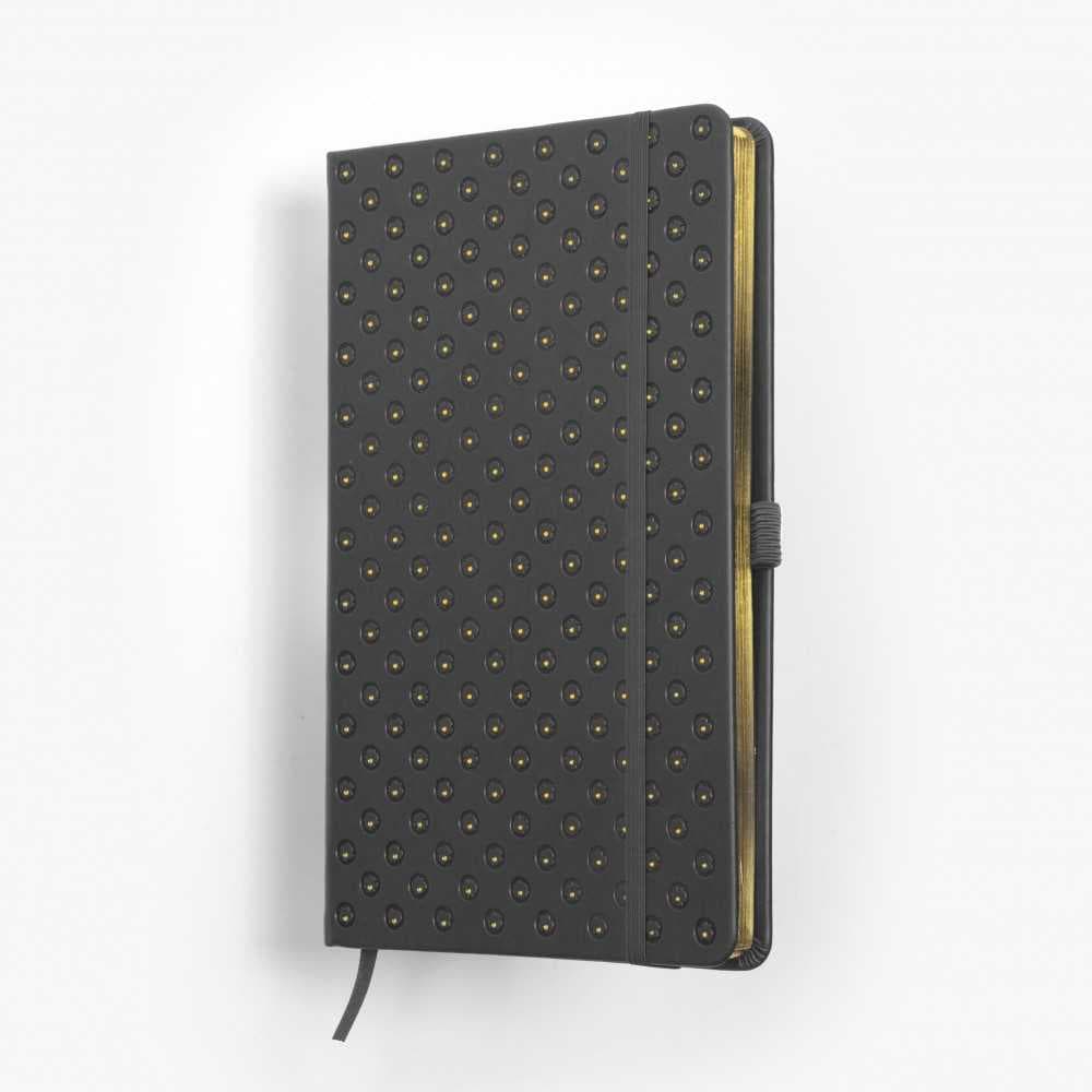 Anteckningsbok GREY FLOWER - grå/guld djuppräglad skrivbok