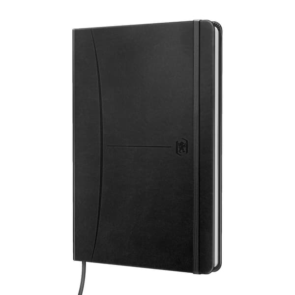 Ant.bok Oxford Signature A5 rutad svart