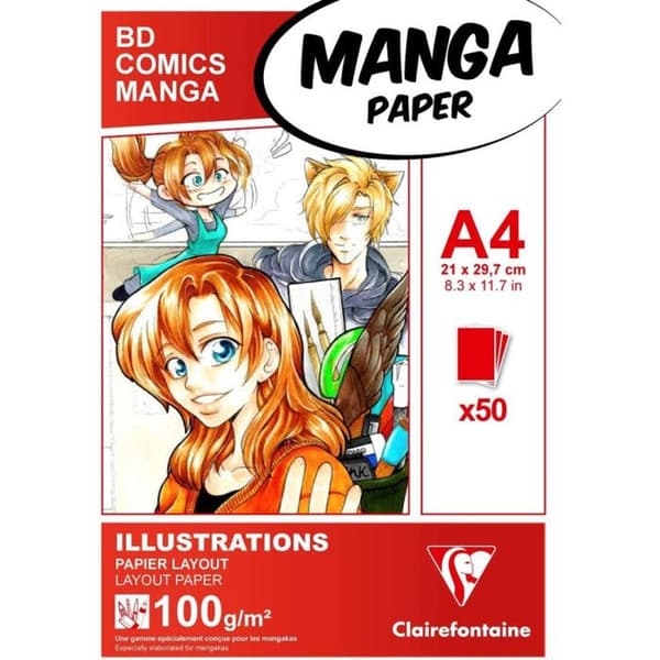 Mangablock Illustrationer A4 50ark 100g
