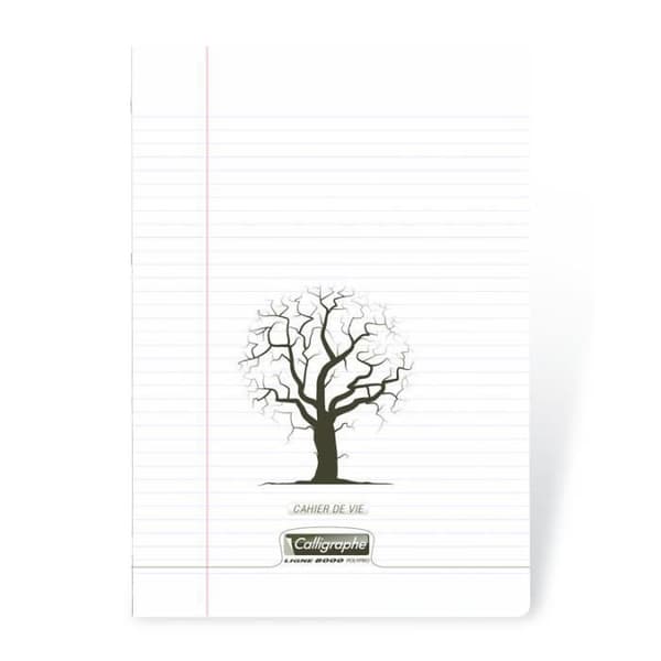 8000 POLYPRO, CAHIER DE LIFE färglös 24x32 96p R°Fodrad 8mm+marginal V°Uni 90g