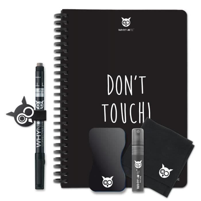 WHYNOTE A5 STARTPACK - Raderbar anteckningsblock - Oändligt återanvändbar ofodrad - DontTouch