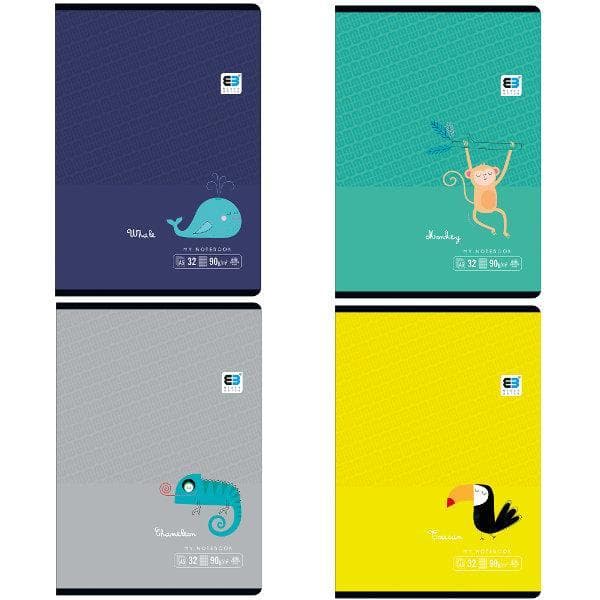 A5 notebook 32k grille B & B Tropical Kids p10, price 1pc