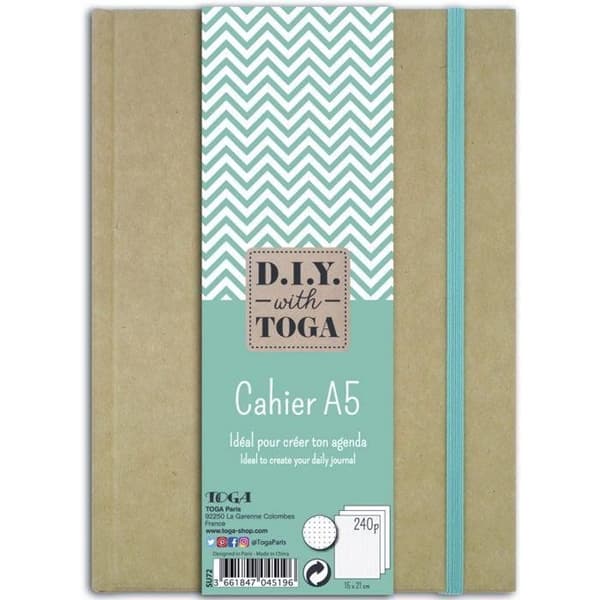 Cahier A5 kraft för bullet journal - 192 sidor
