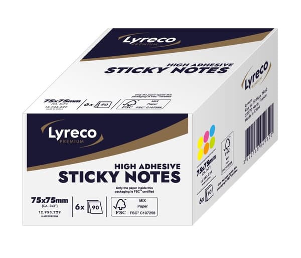 Notes LYRECO prem 75x75mm summer 6/fp