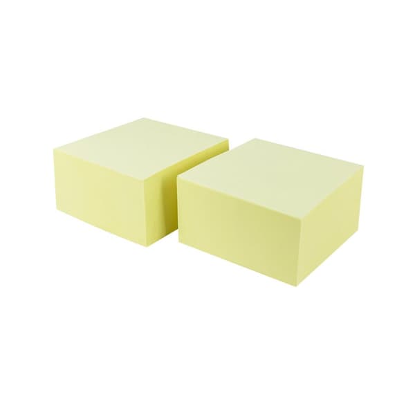 Notes LYRECO kub prem 76x76mm gul 2/fp